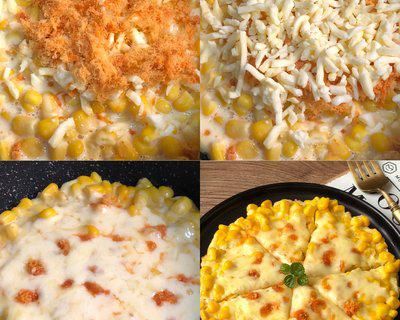  好吃|5分钟搞定黄金芝士玉米烙，金黄酥脆，巨拉丝??巨好吃??