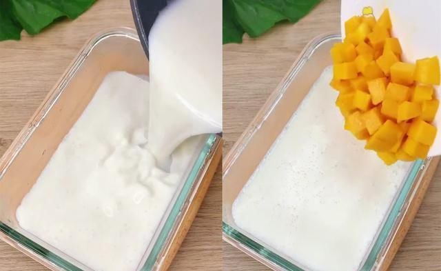 好吃|高颜值无色素又好吃的奶香芒果冻，Q弹爽口，做法简单零失败