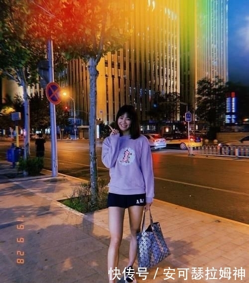 比例|身高一米八的高个美女,拥有不加任何特效的大长腿,身材比例完美