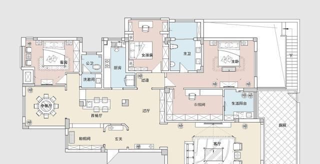  空间|354㎡美式风格叠墅，有钱真好！主卫生间比一般家庭卧室都还要大