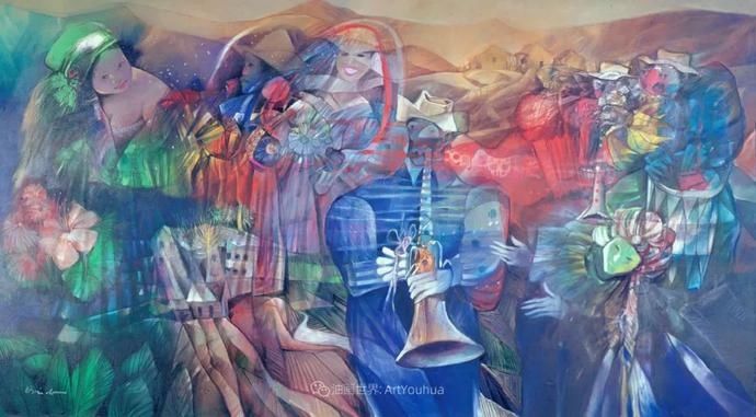  笔触|强烈的笔触和色彩，表现出韧性、肮脏及人性