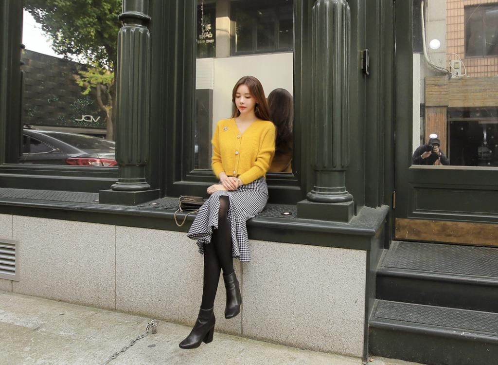  说不出来|道晖芝穿搭-鲜黄柠檬皙光可爱甜美针织衫，说不出来的美