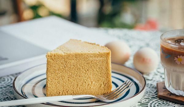 成品|8寸木糖醇咖啡肉桂戚风蛋糕(完全不开裂)