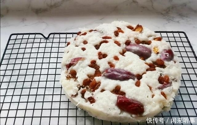 发糕|大米面发糕的简单做法,手不沾面,糕不粘牙,层次丰富,松软美味