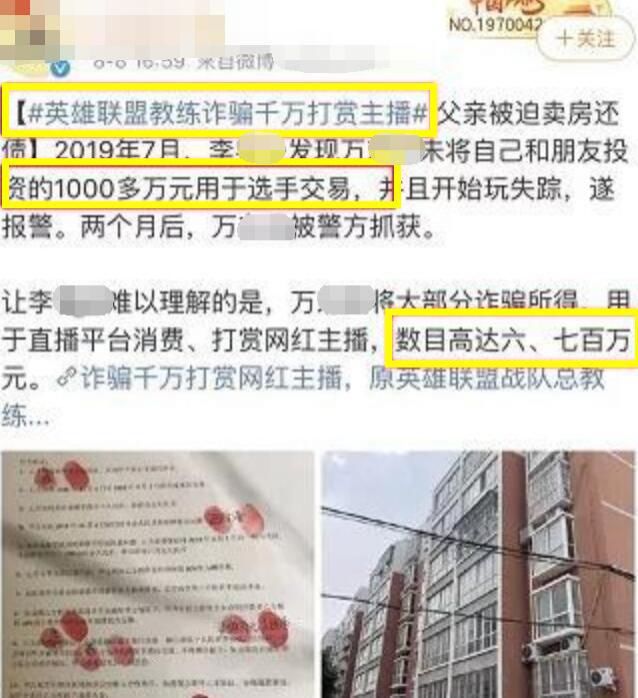 教练|LOL教练涉嫌诈骗被捕，被判13年有期徒刑，神豪同时间消失