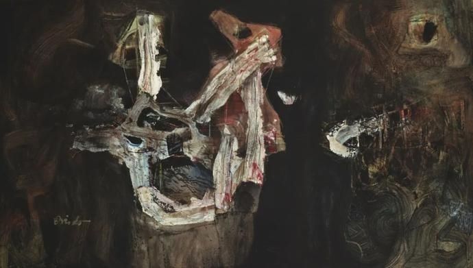  笔触|强烈的笔触和色彩，表现出韧性、肮脏及人性