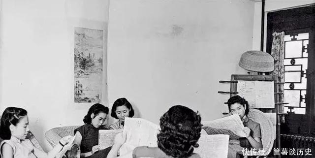  美丽|老照片：民国时美丽的女大学生，宿舍揭秘