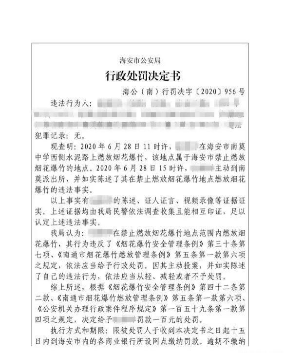  燃放烟花爆竹|海安南莫：不听劝阻，依法查处！