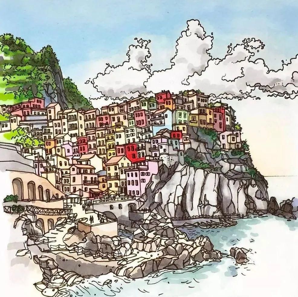 画师|英国插画师的钢笔建筑