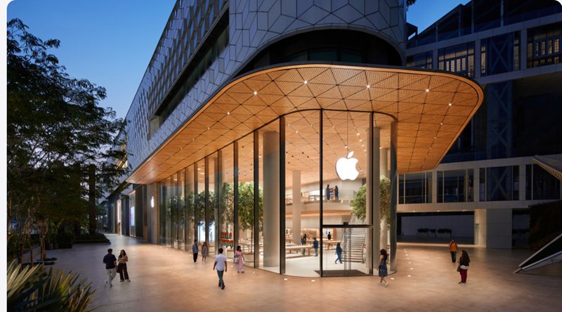 果印度首家Apple Store BKC零售店4月18日在孟买开业