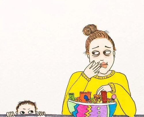  画下|一位妈妈用“怪异”的画风，画下她与熊孩子的日常，感动无数父母