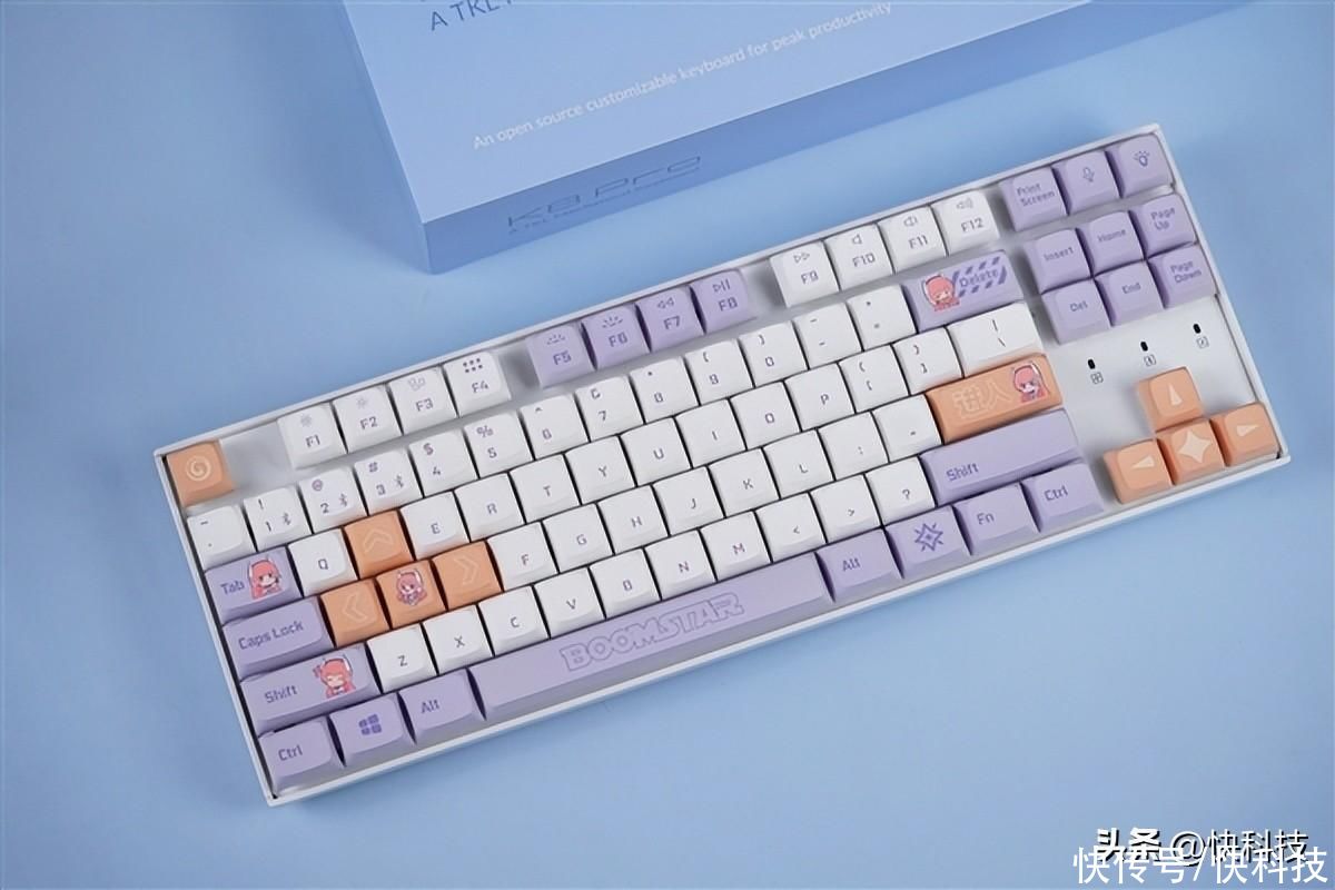 高颜值87键！影驰Keychron K8 Pro星曜娘联名键盘图赏