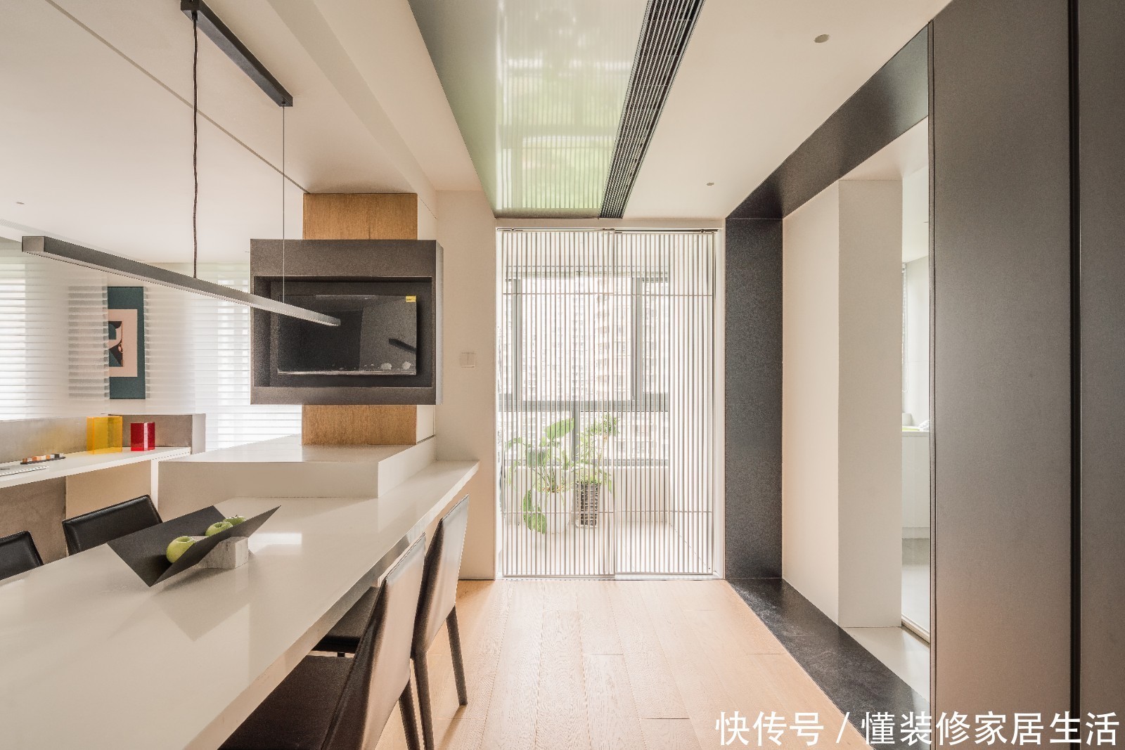 开放式|上海小姑娘的100㎡新家,全屋开放式布局,入户第一眼,就着迷了