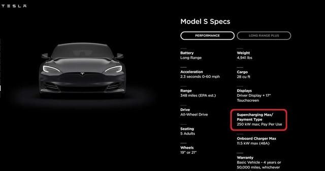  提升|特斯拉新一代Model S/X最大充电功率将提升至250kW