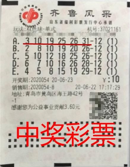 玩彩|福彩玩彩PK，击中104544元双色球大奖