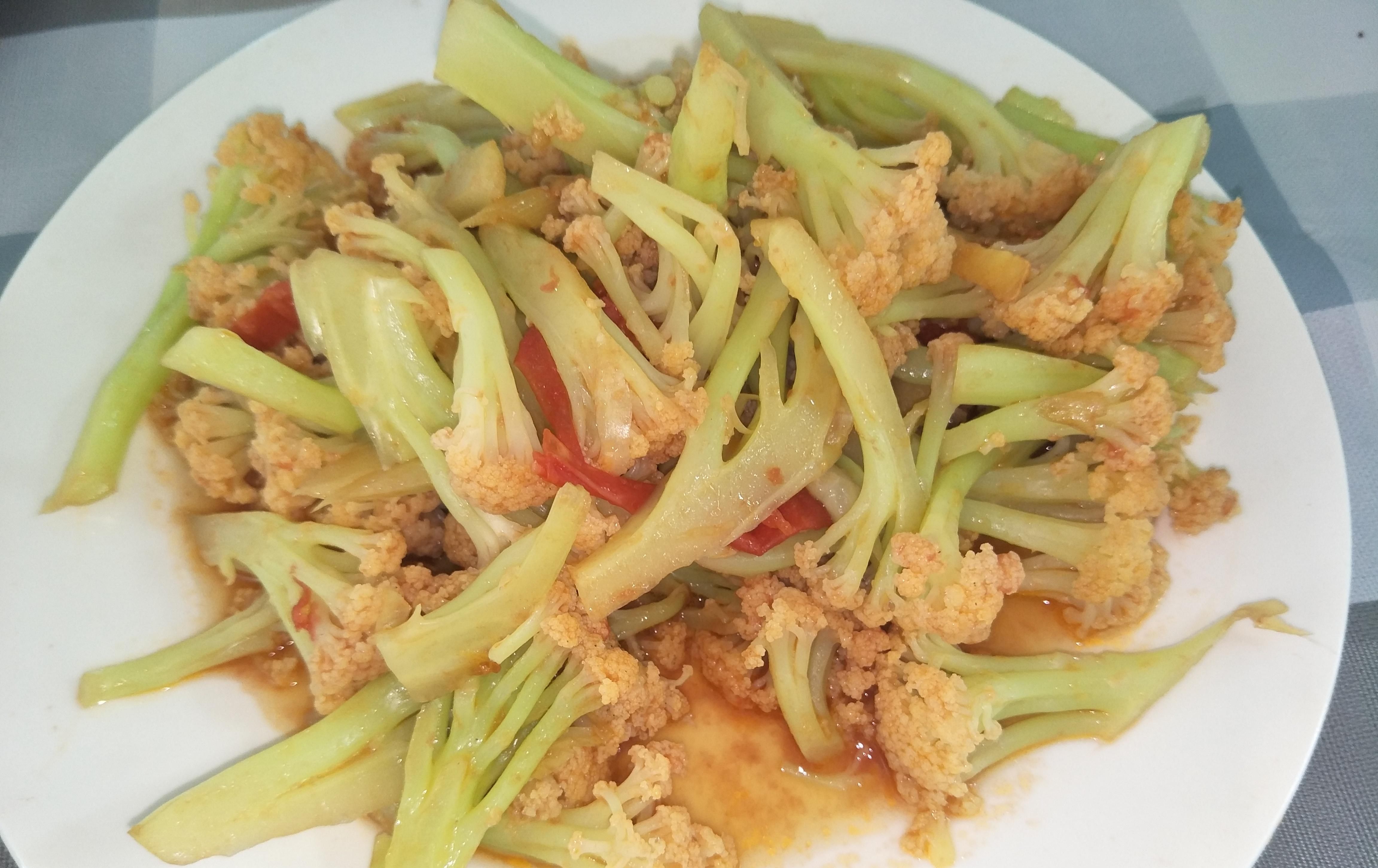 简单|立秋后,西红柿和菜花是绝配,简单一炒,又香又好吃