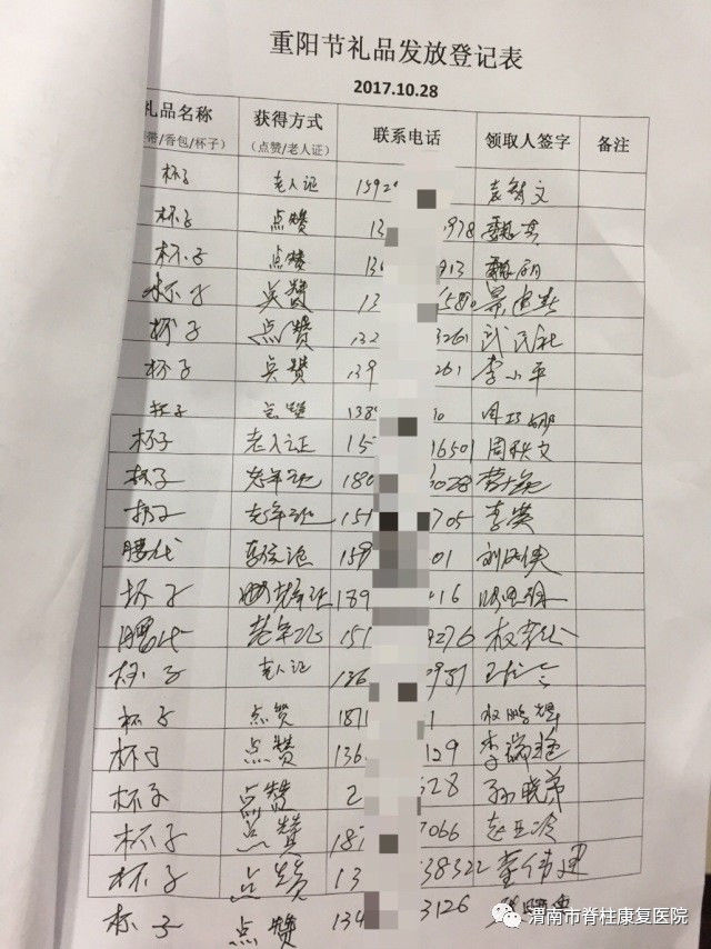 礼品发放记录