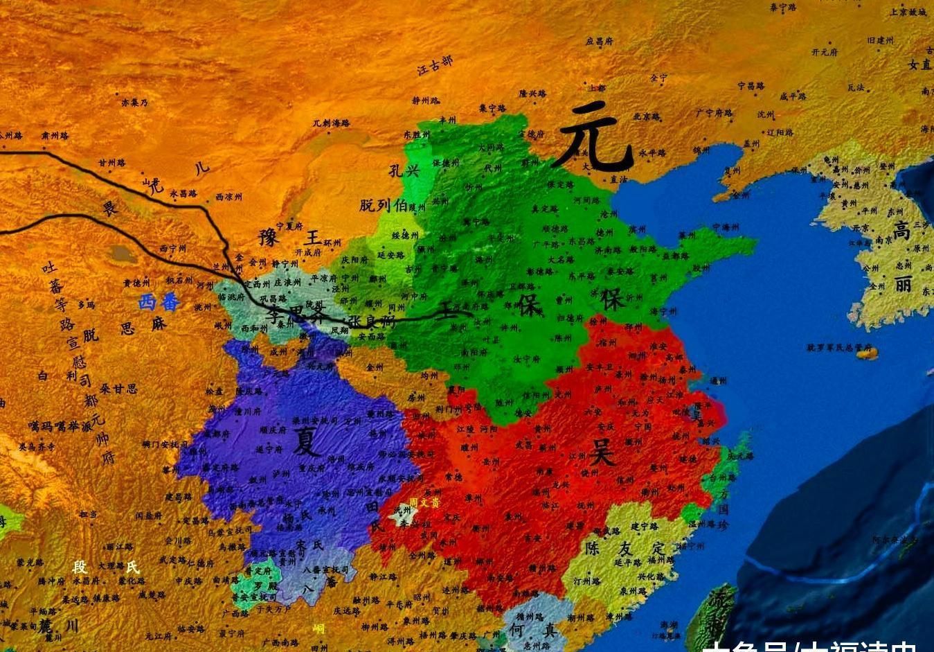 朱元璋起义过程地图图片